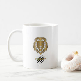 De Leeuw Goud & Zwarte Grafische Mok
