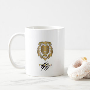 De Leeuw Goud & Zwarte Grafische Mok
