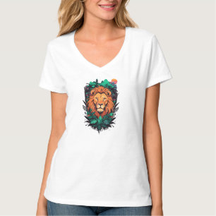 De leeuw het oerwoud t-shirt