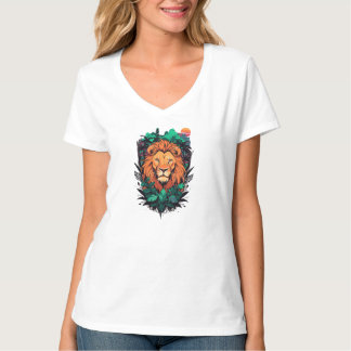 De leeuw het oerwoud t-shirt
