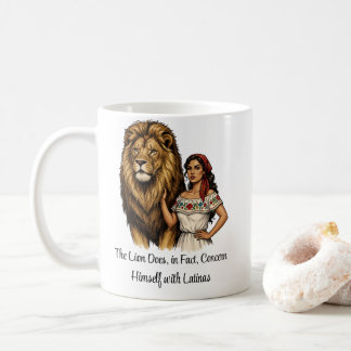 De Leeuw Houdt Zich In Feite Bezighouden Met Latin Koffiemok