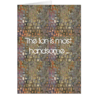 De leeuw is het meest handig bij het zoeken naar v