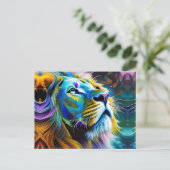 De leeuw, koning van alle katten briefkaart (Staand voorkant)