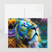 De leeuw, koning van alle katten briefkaart (Voorkant / Achterkant)