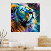 De leeuw, koning van alle katten poster (Keuken)