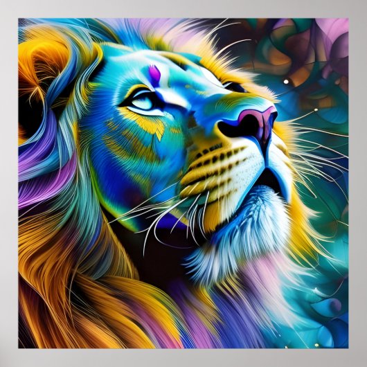 De leeuw, koning van alle katten poster (Voorkant)