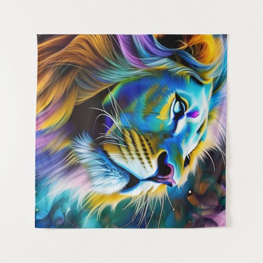 De leeuw, koning van alle katten wandkleed (Voorkant (horizontaal))