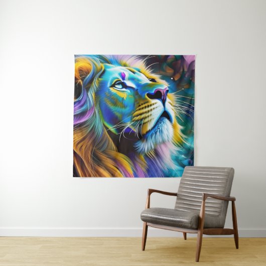 De leeuw, koning van alle katten wandkleed (In situ)