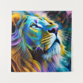 De leeuw, koning van alle katten wandkleed (Voorkant)