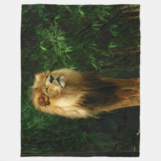 De leeuw, koning van het OERWOUD Fleece Deken (Voorkant)