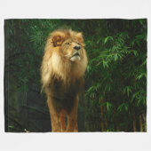 De leeuw, koning van het OERWOUD Fleece Deken (Voorkant (Horizontaal))