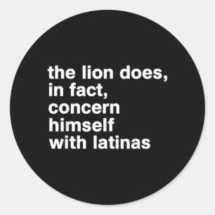 De Leeuw Maakt Zich Eigenlijk Zorgen Over Latinas Ronde Sticker