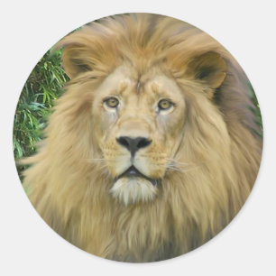 De leeuw ronde sticker