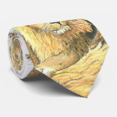 De leeuw stropdas (Opgerold)