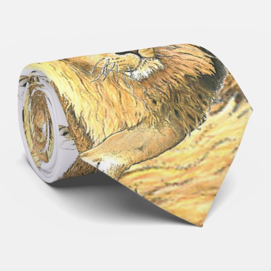 De leeuw stropdas (Opgerold)