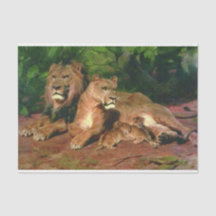 De Leeuw thuis (met Leeuwin en Leeuwenwelpen)