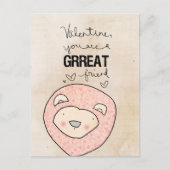 De leeuw Valentijn | u is een Vriend Grrreat Feestdagenkaart (Voorkant)