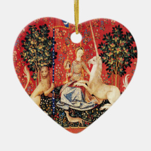 De Leeuw van de DAME EN van de EENHOORN, de Keramisch Ornament