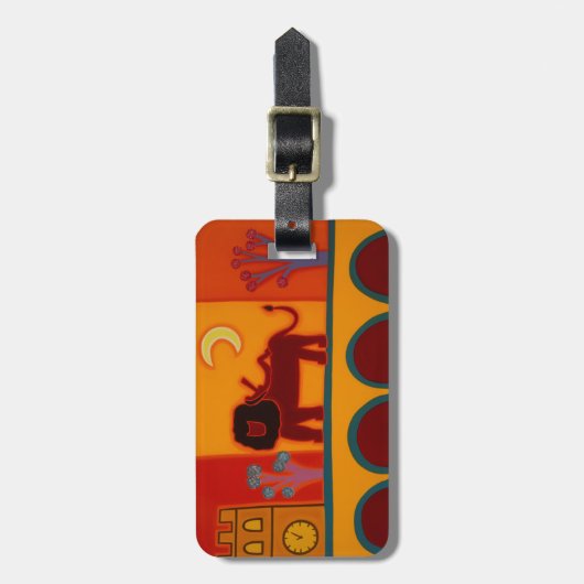 De leeuw van de Fulham Broadway 2008 Bagagelabel (Voorkant verticaal)