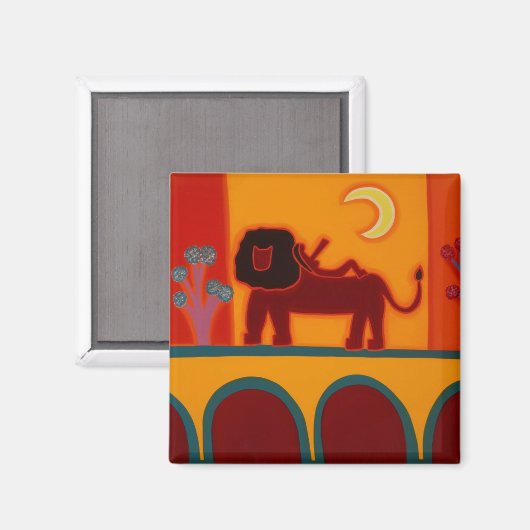 De leeuw van de Fulham Broadway 2008 Magneet (Voorkant / Achterkant)