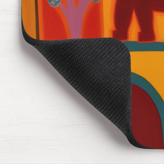 De leeuw van de Fulham Broadway 2008 Muismat (Hoek)