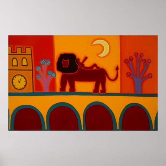 De leeuw van de Fulham Broadway 2008 Poster (Voorkant)