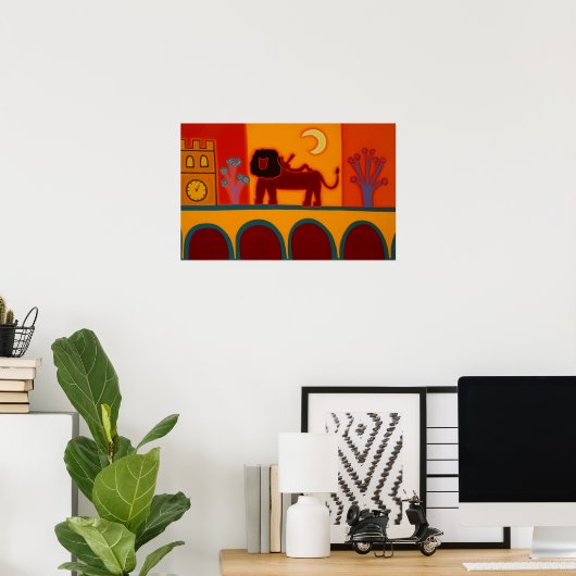 De leeuw van de Fulham Broadway 2008 Poster (Thuiskantoor)