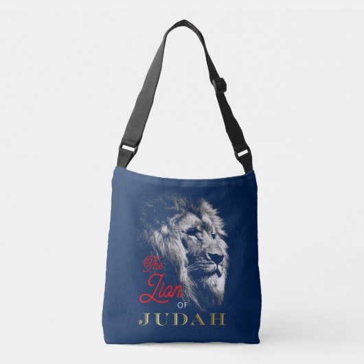 De leeuw van de Judah Navy Blue Red Gold Christeli Crossbody Tas (Voorkant)
