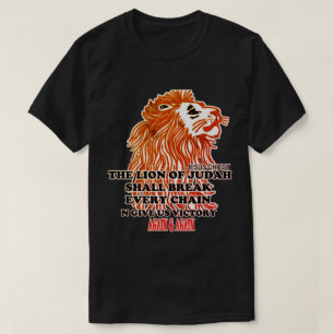 De leeuw van de Tribe van Judah Christelijk T Shir T-shirt