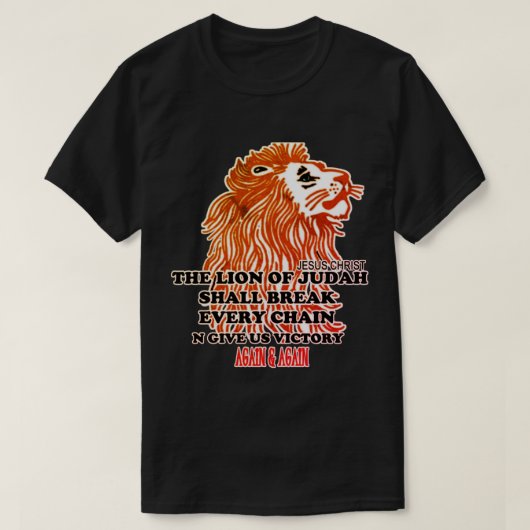 De leeuw van de Tribe van Judah Christelijk T Shir T-shirt (Design voorkant)