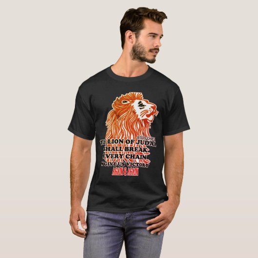 De leeuw van de Tribe van Judah Christelijk T Shir T-shirt (Voorkant volledig)