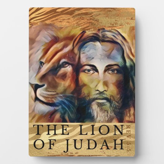 De leeuw van het Judah-Afbeelding Fotoplaat (voorkant)