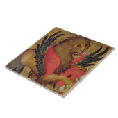 De leeuw van het St. Mark (olie op het paneel) Tegeltje (Zijkant)
