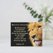 De Leeuw van Juda Bijbeltekst Geheugen Briefkaart (Staand voorkant)