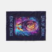 De Leeuw van Juda Geloof Jezus Christelijke gave Fleece Deken (Voorkant (Horizontaal))