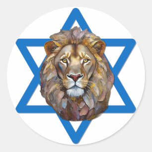De Leeuw Van Juda Ronde Sticker