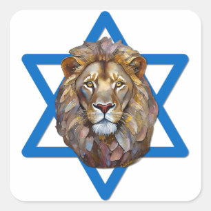 De Leeuw Van Juda Vierkante Sticker