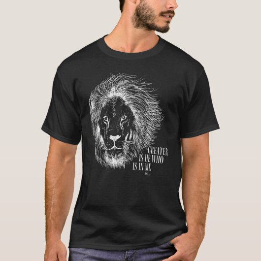 De leeuw van Judah Greater is Christelijk voor man T-shirt (Voorkant)