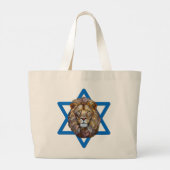 De leeuw van Judah Grote Tote Bag (Achterkant)