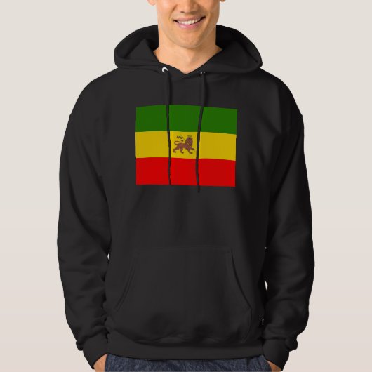De leeuw van Judah Hoodie Imperial Ethiopian vlag (Voorkant)