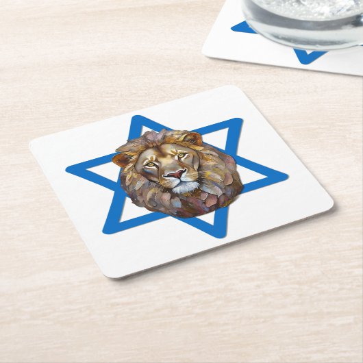 De leeuw van Judah Kartonnen Onderzetters (Schuin)