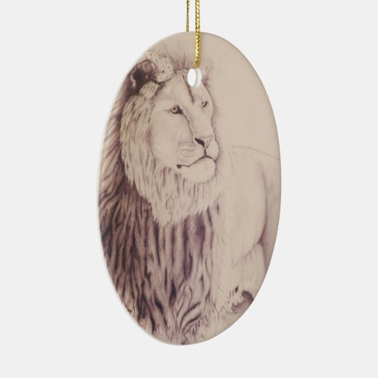 De leeuw van Judah Merry-kerstversiering Keramisch Ornament (Rechts)