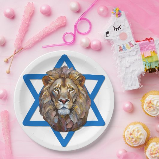 De leeuw van Judah Papieren Bordje (Feest)
