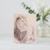 De leeuw van Judah - potlood op papier 1990 Var 3, Briefkaart (Staand voorkant)