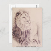 De leeuw van Judah - potlood op papier 1990 Var 3, Briefkaart (Voorkant / Achterkant)