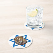 De leeuw van Judah Ronde Kartonnen Onderzetter (Insitu)