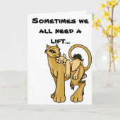 De Leeuw van mamma's en de Slaperige Welp worden Kaart (Gele Bloem)