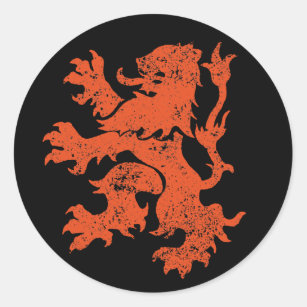 De Leeuw van Nederland Ronde Sticker