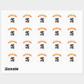 De leeuw Voetbal van Nederland Ronde Sticker (Vel)