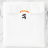 De leeuw Voetbal van Nederland Ronde Sticker (Tas)